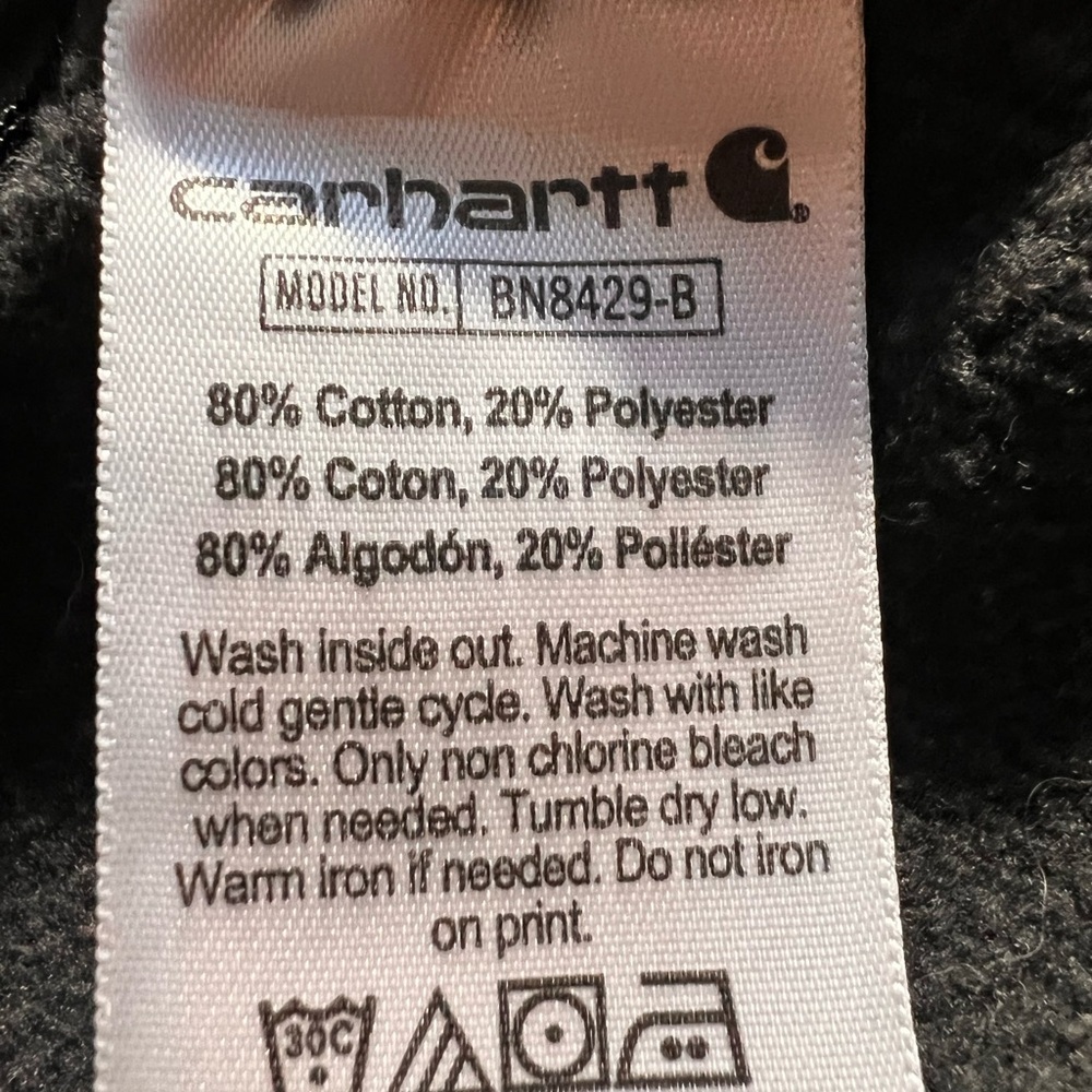 Carhartt Boys Logo Fleece Joggers Sweatpants - Black - Size Large (14-16) - EUC - Picture 14 of 14